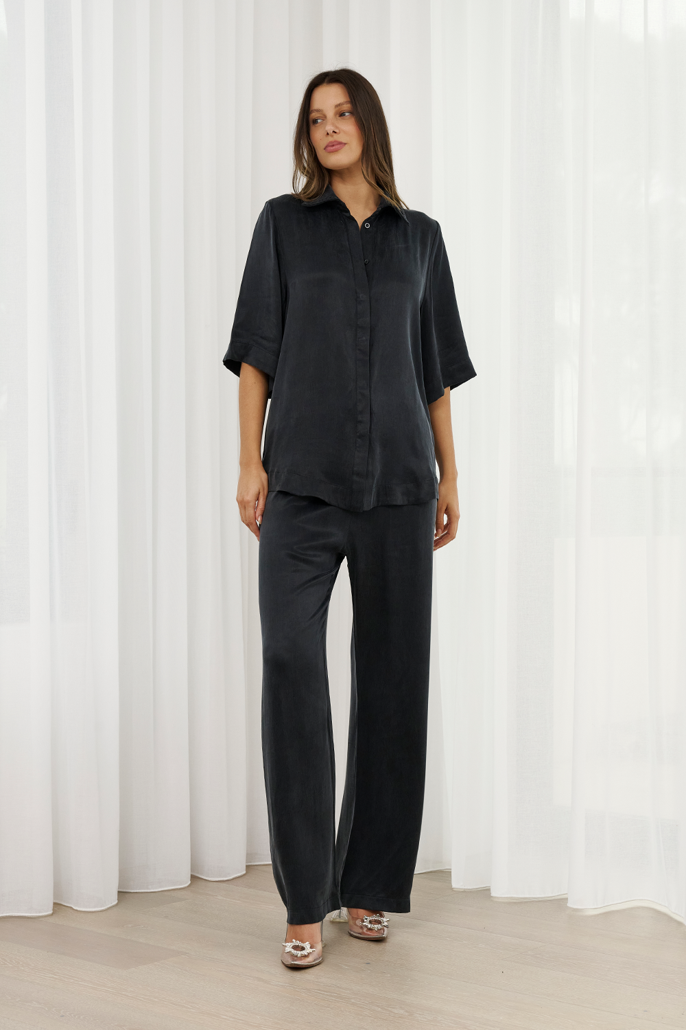 Fleur Pant - Washed Black