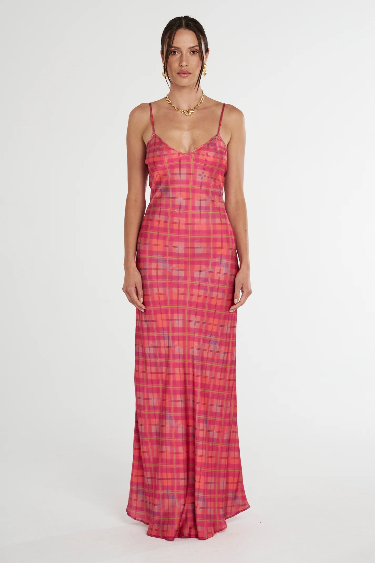 Siren Dress - Neon Plaid