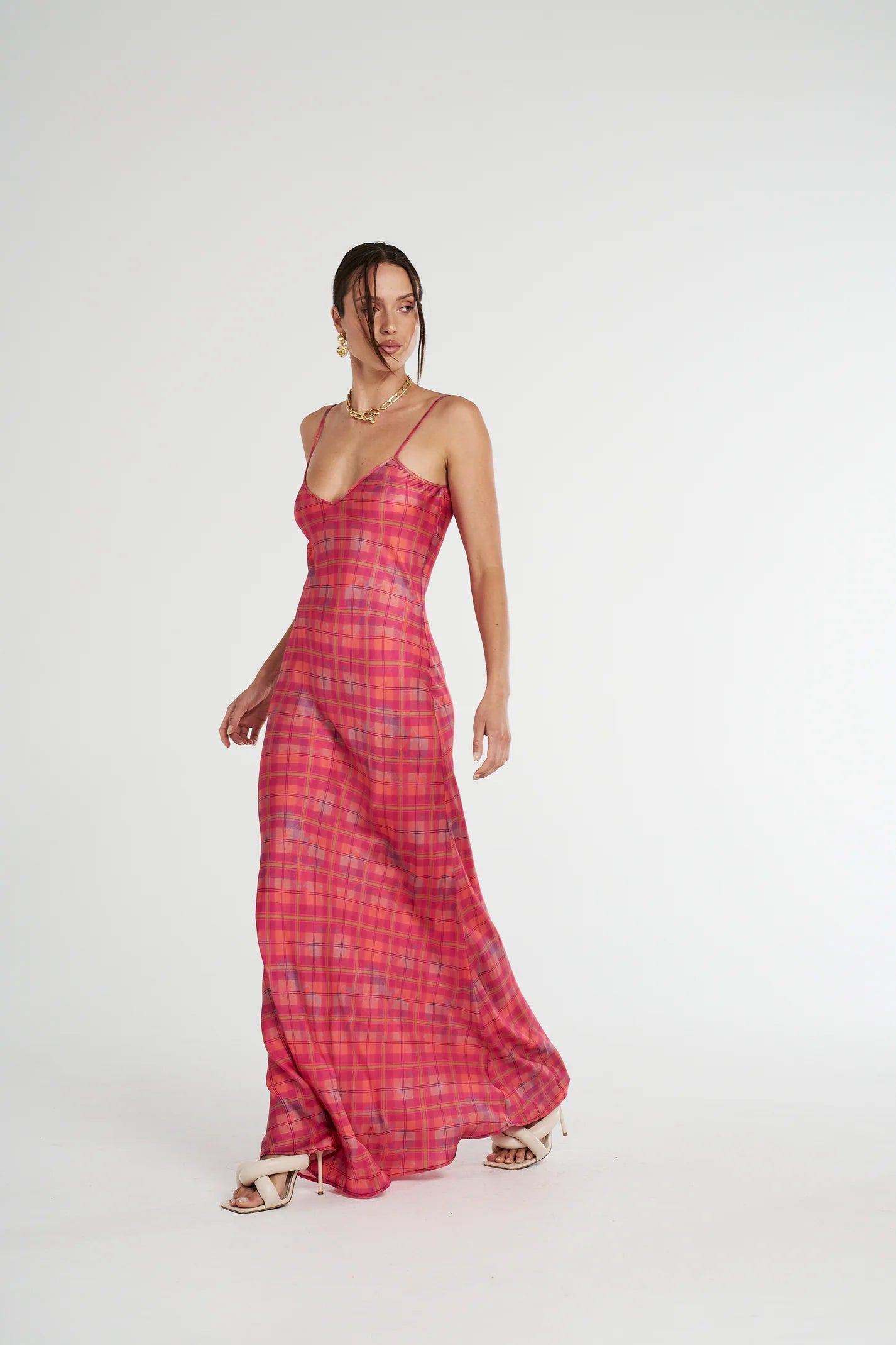 Siren Dress - Neon Plaid