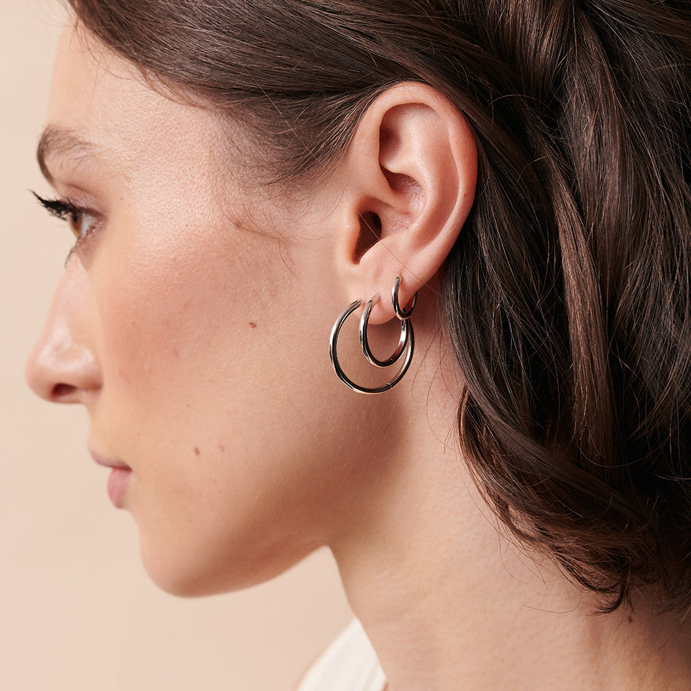 Soraya Hoops - Sterling Silver