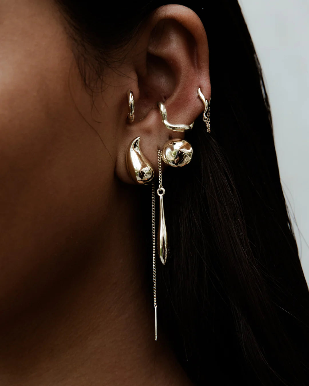 Droplet Threads - Sterling Silver