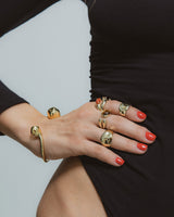 Hardcore Hammered Wrist Cuff - 18k Gold Plating