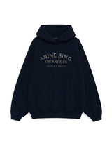 Black hoodie with 'ANINE BING LOS ANGELES' text on a white background