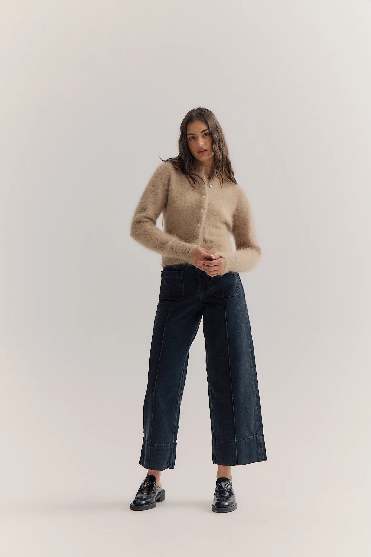 Bella Cashmere Cardigan - Latte