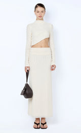 Brenna Pintuck Top - Snow