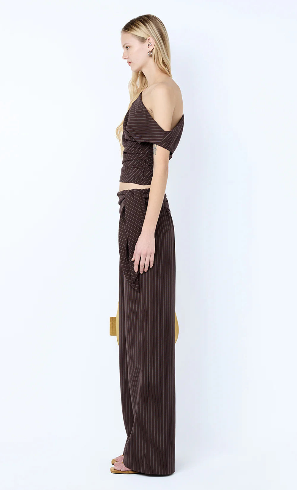 Andre Overlay Pant - Choc Pinstripe