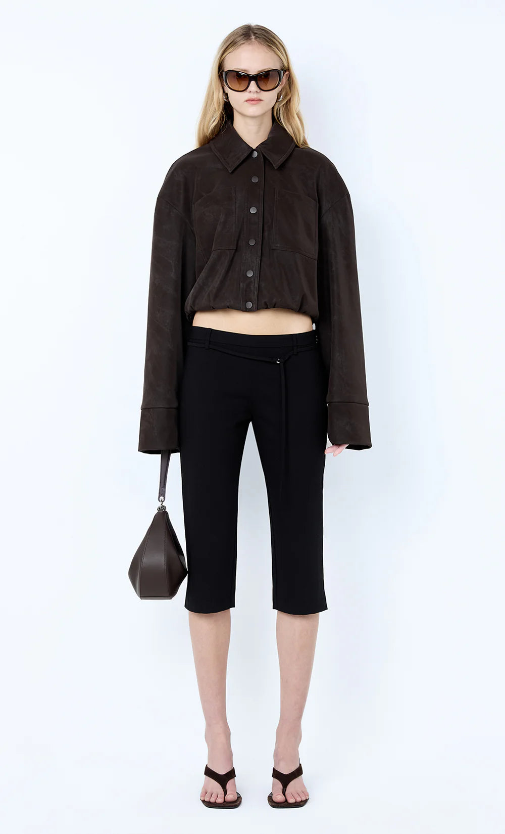 Alaric Cropped Jacket - Espresso