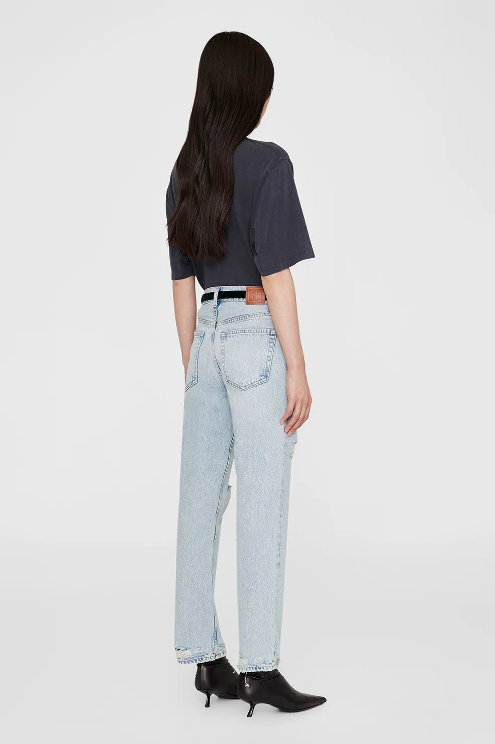 Avi Tee Collegiate Leopard - Washed Charcoal