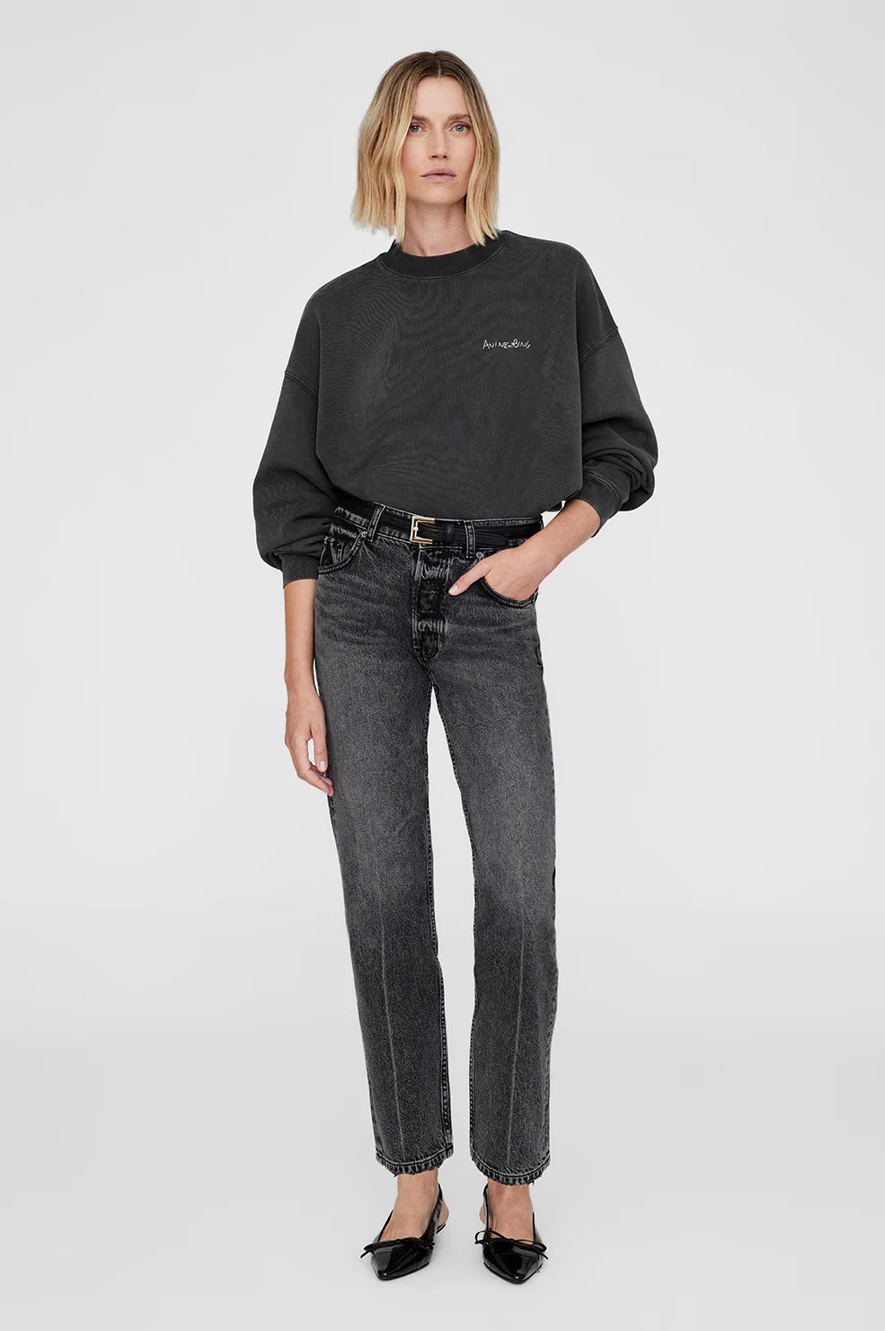 Jaci Sweatshirt Lyrics - Washed Black