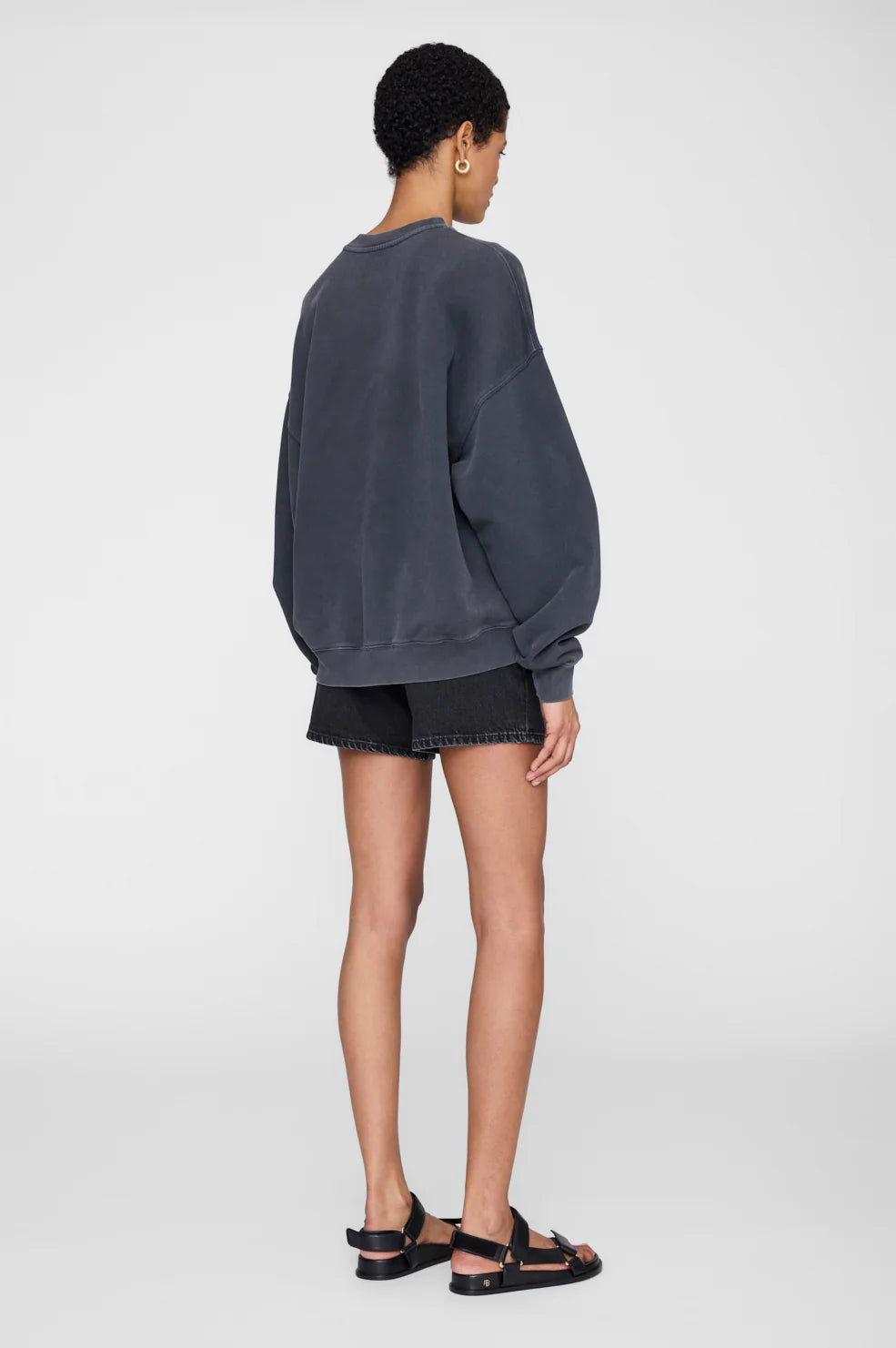 Miles Sweatshirt Palms - Washed Grey