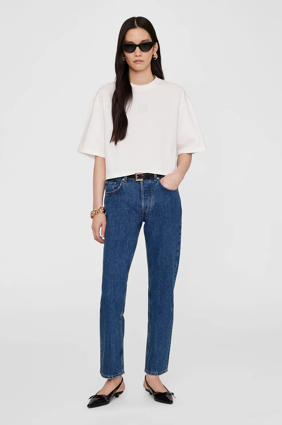 Myers Cropped Tee - Ivory