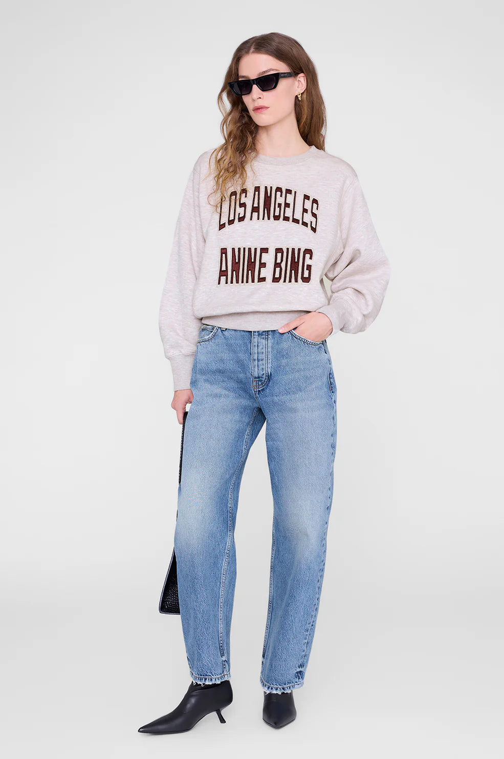 Harry Shrunken Sweatshirt LA - Oat Melange