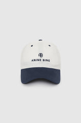 Jeremy Baseball Cap - Ivory + Navy