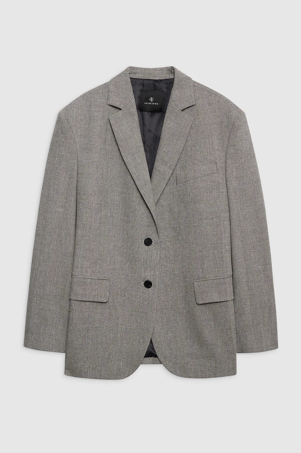 Quinn Blazer - Ivory and Black Herringbone