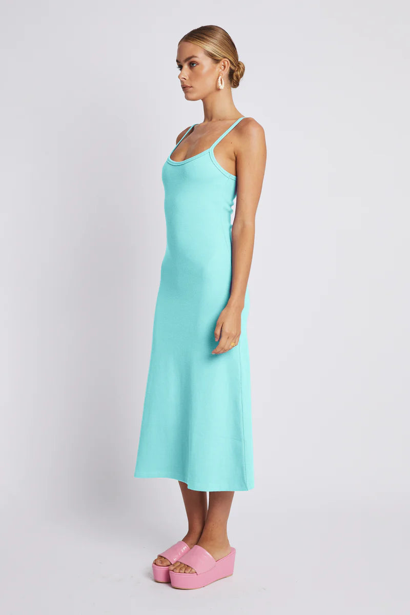 A-Line Midi Dress - Aqua