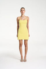 A Line Mini Dress - Lemon