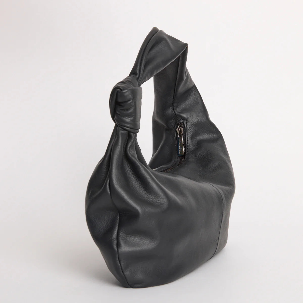 Allegra Knot Crescent Bag - Black