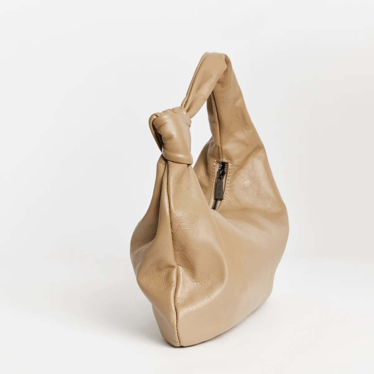 Allegra Knot Crescent Bag - Latte