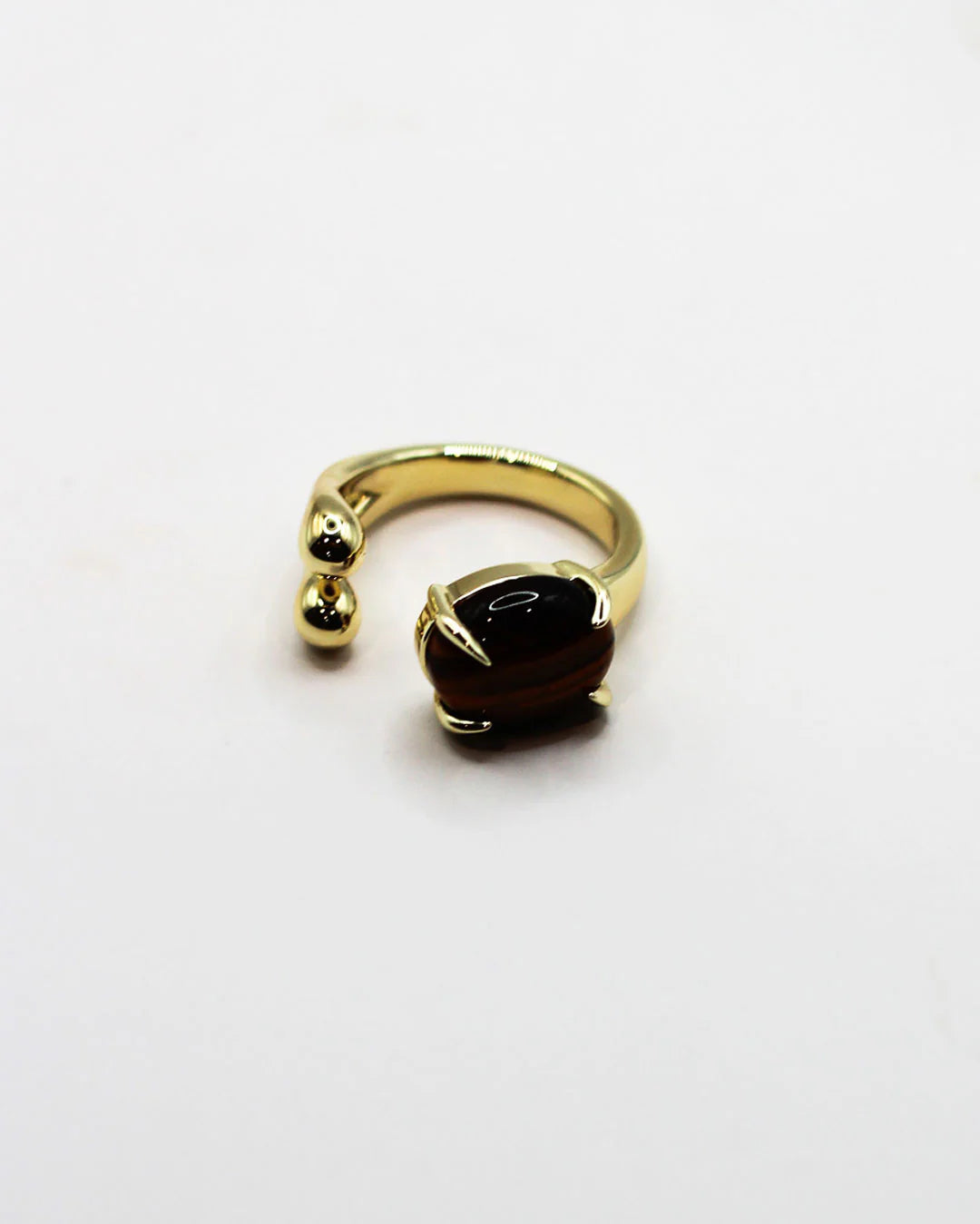 Accord Gemstone Ring - 18k Gold Plating + Onyx