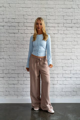Annabelle Cupro Pant - Light Mocha