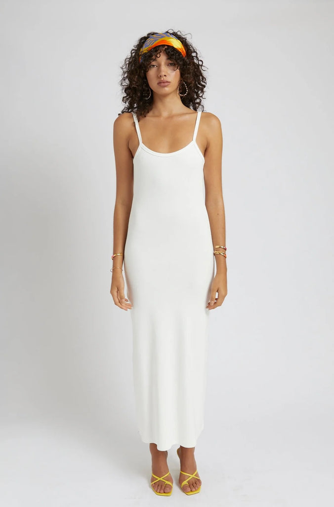Backless Maxi Dress - White Sand