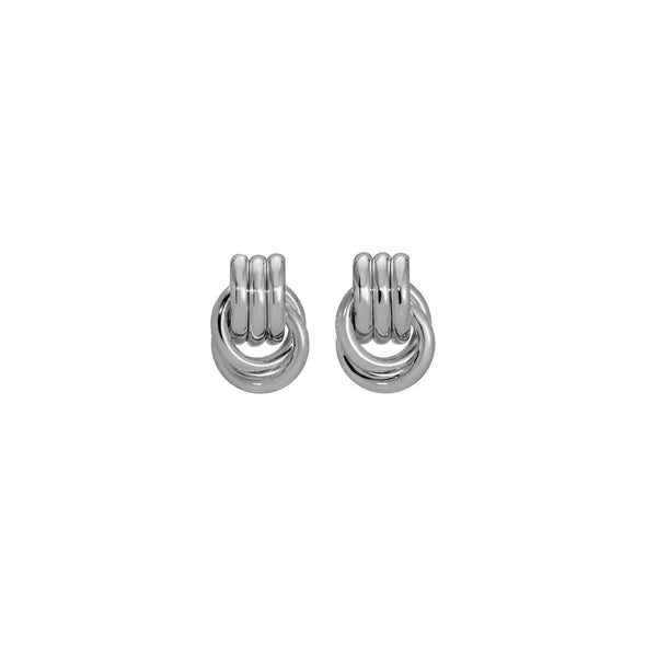 Baby Knot Earrings - Silver