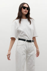 Jonas Boyfriend Tee - White