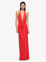 Xanthi V Neck Maxi Dress - Flame