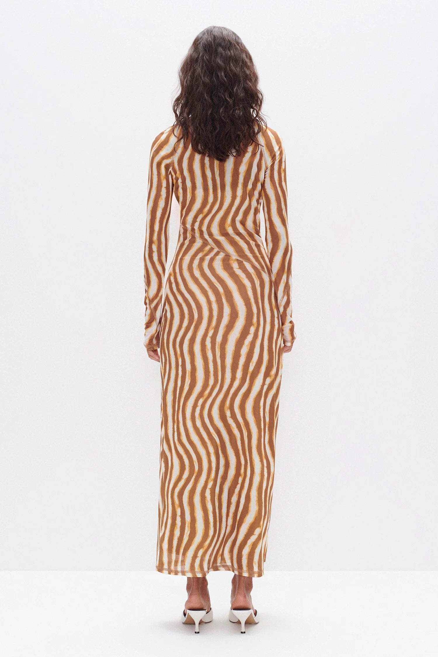 Carla Long Sleeve Dress - Tie Dye Stripe