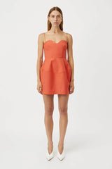 Doherty Peplum Mini Dress - Coral