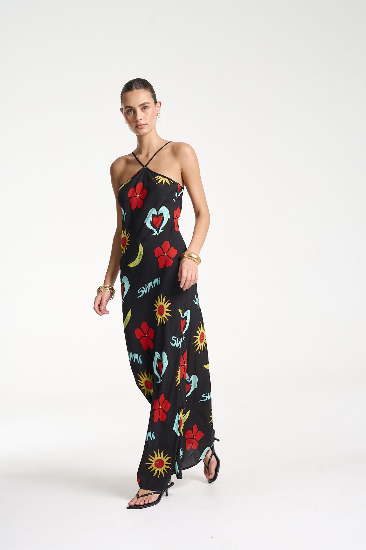 Chloe Maxi Dress - Troppo Night Print