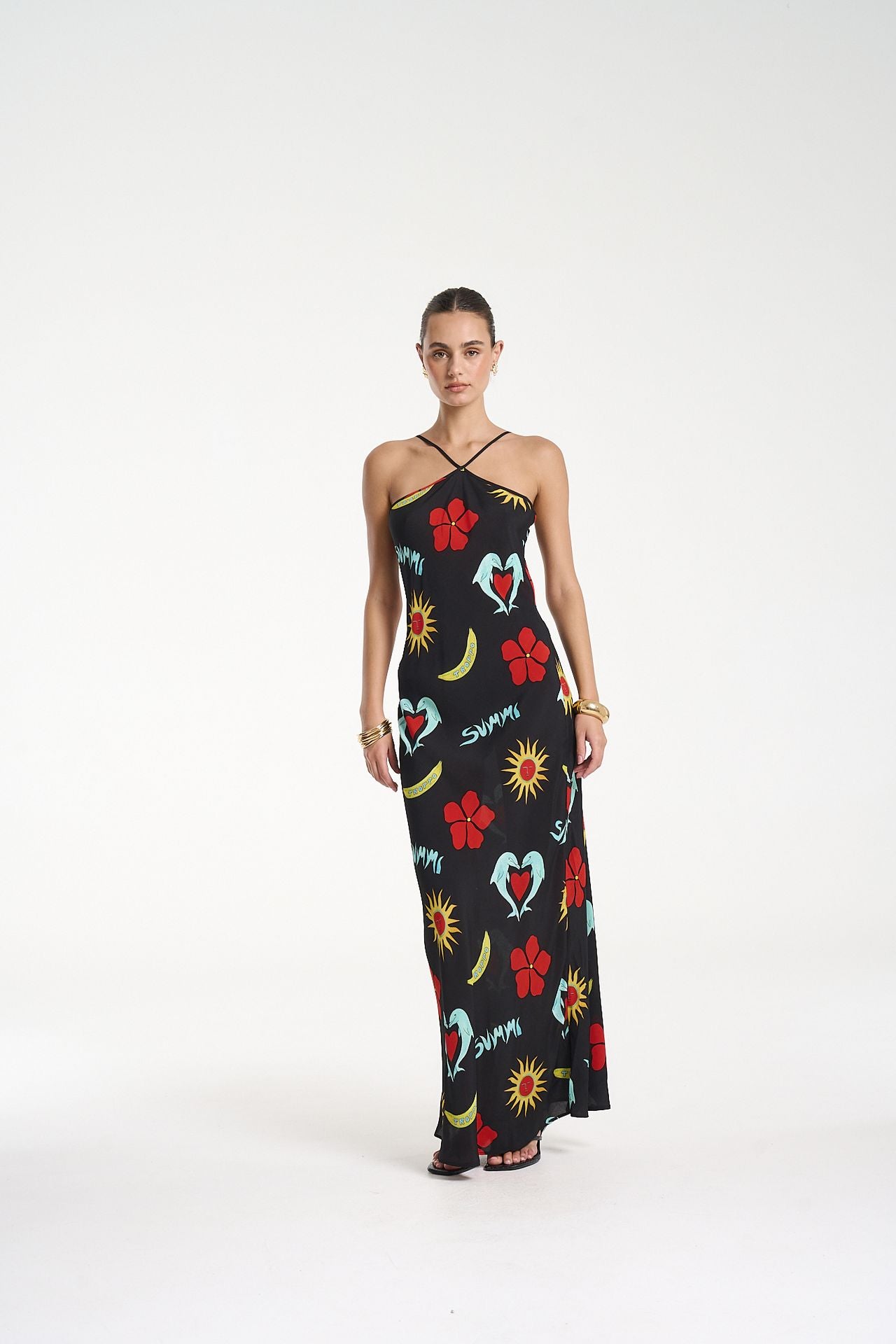 Chloe Maxi Dress - Troppo Night Print