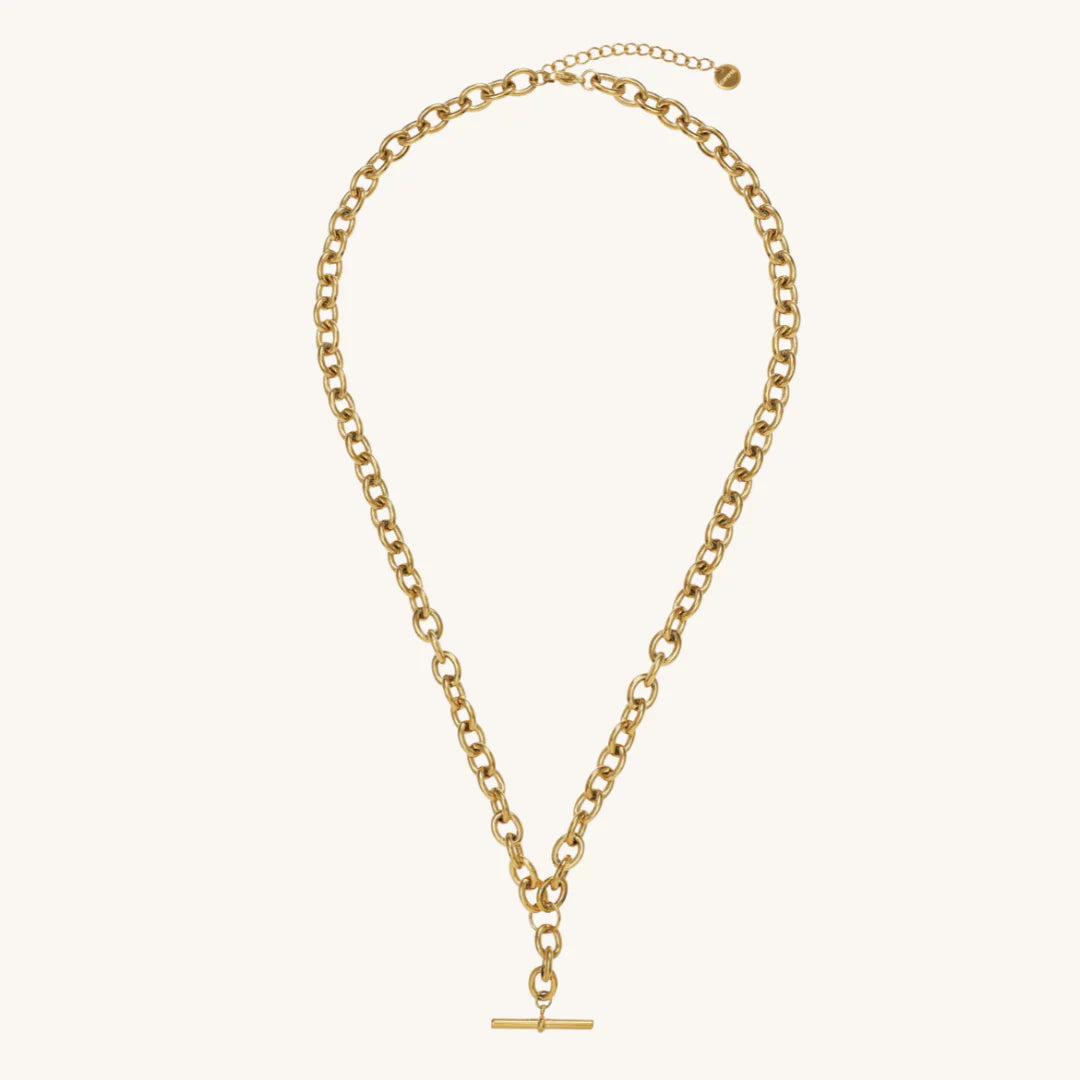 Chunky Fob Necklace - Gold