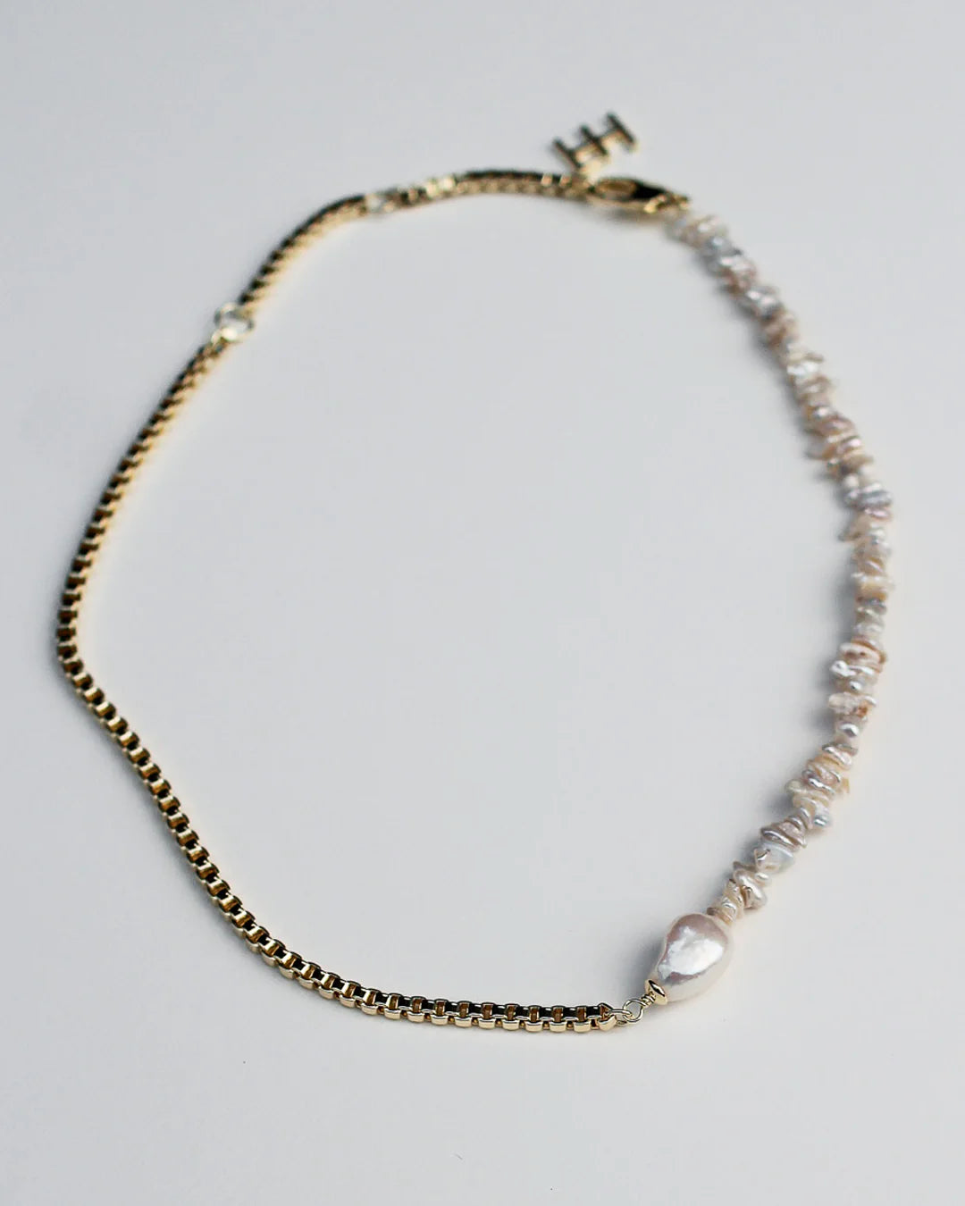 Currents Pearl Choker - 18k Gold + Freshwater Pearl