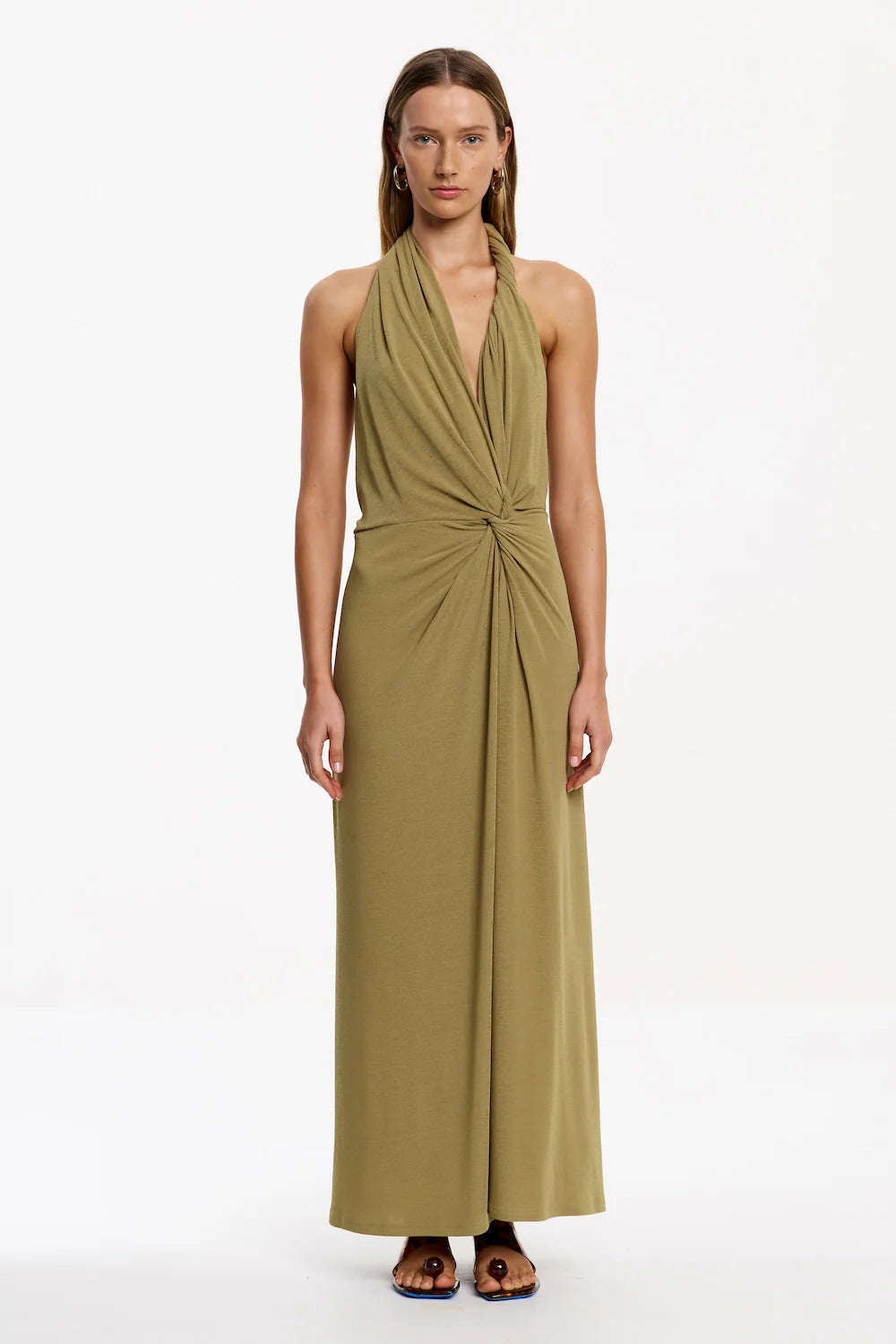 Carrey Maxi Dress - Army