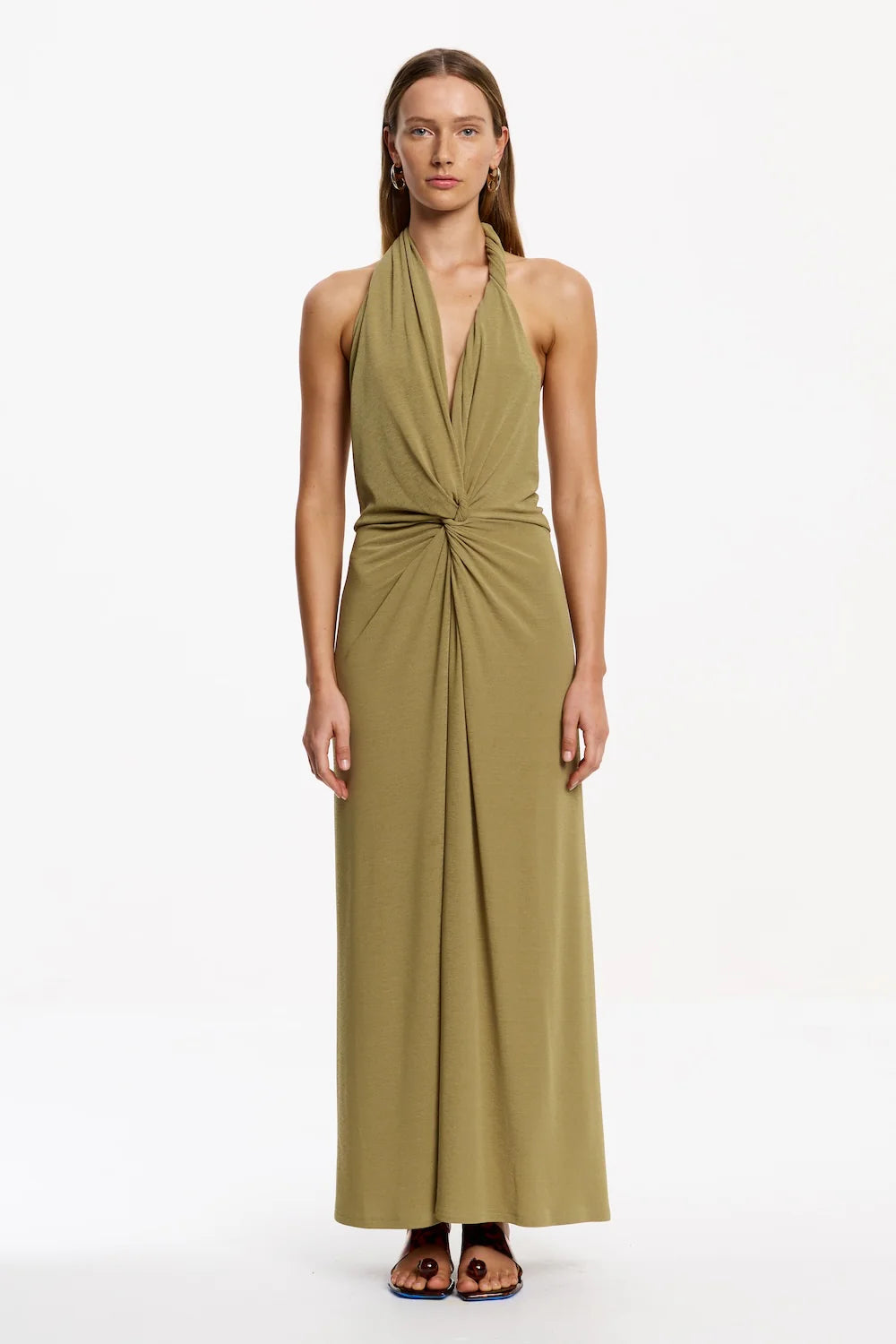 Carrey Maxi Dress - Army