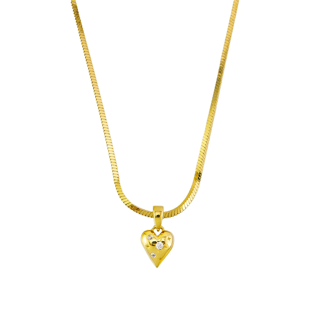Daphne Heart Necklace - Gold