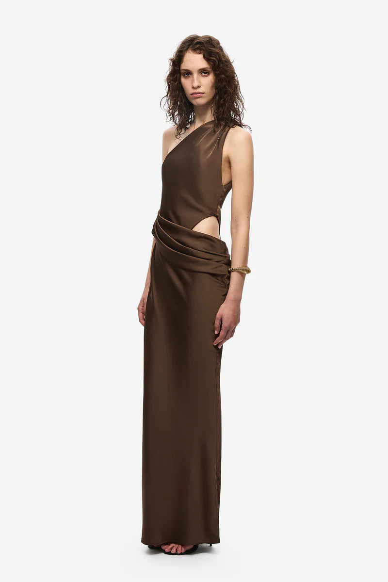The Isadora Satin Dress - Carafe