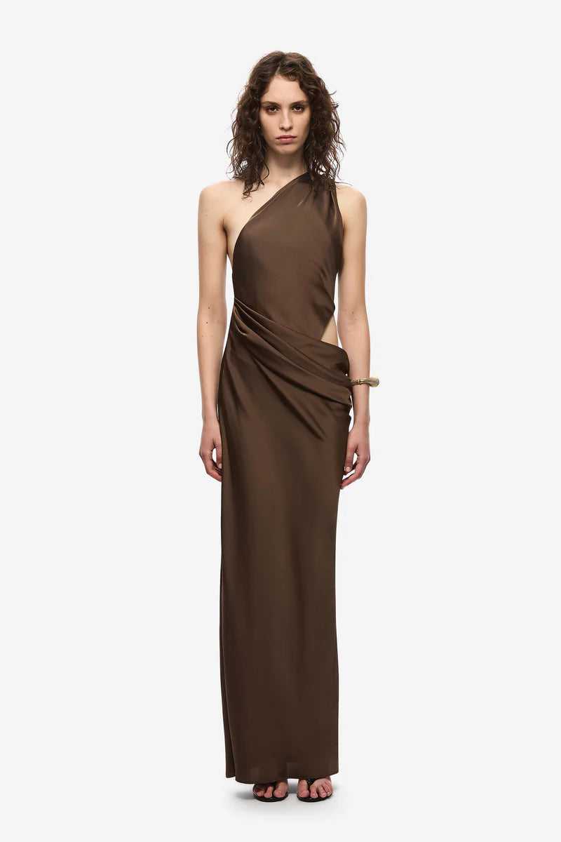 The Isadora Satin Dress - Carafe