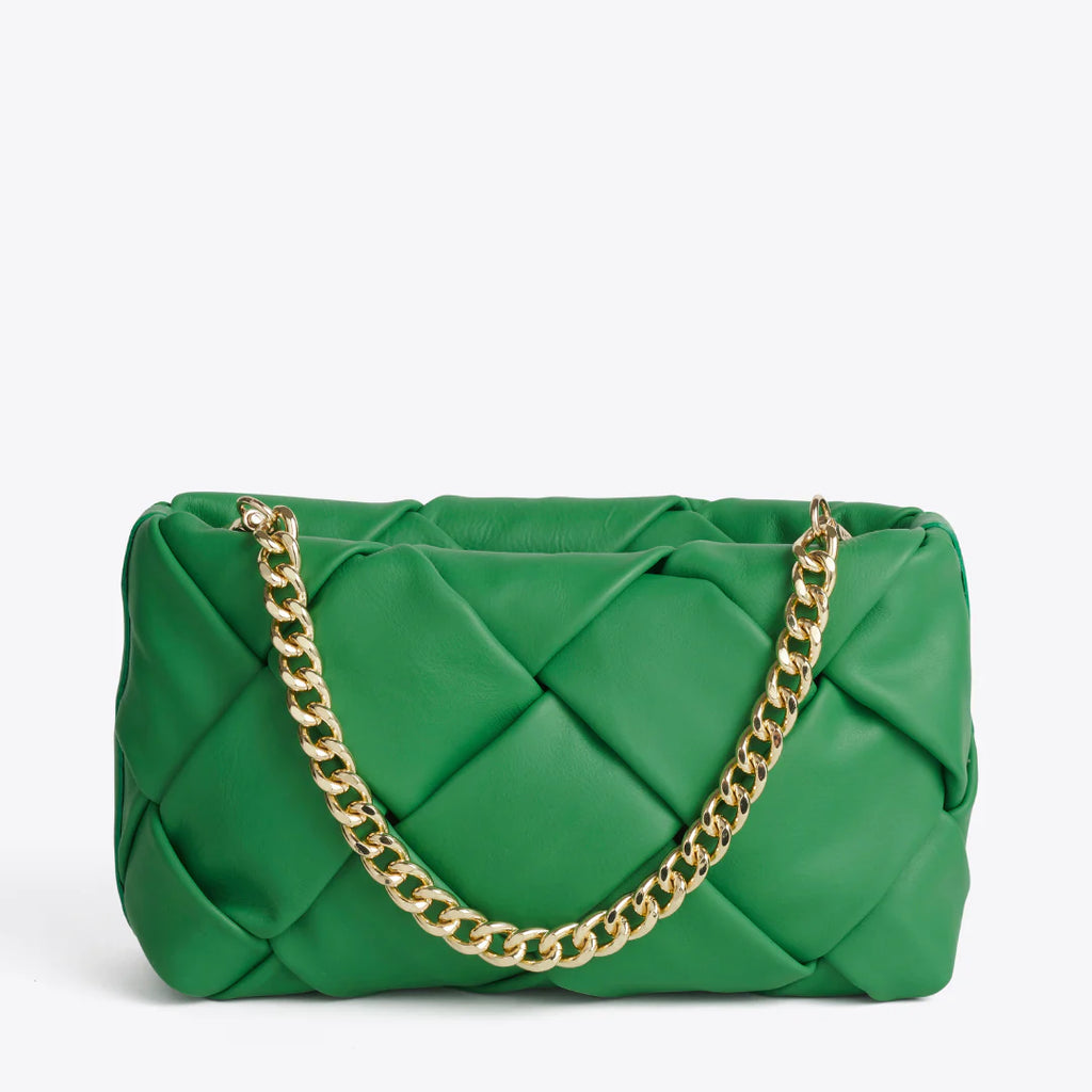 Gabrielle Woven Leather Bag - Green