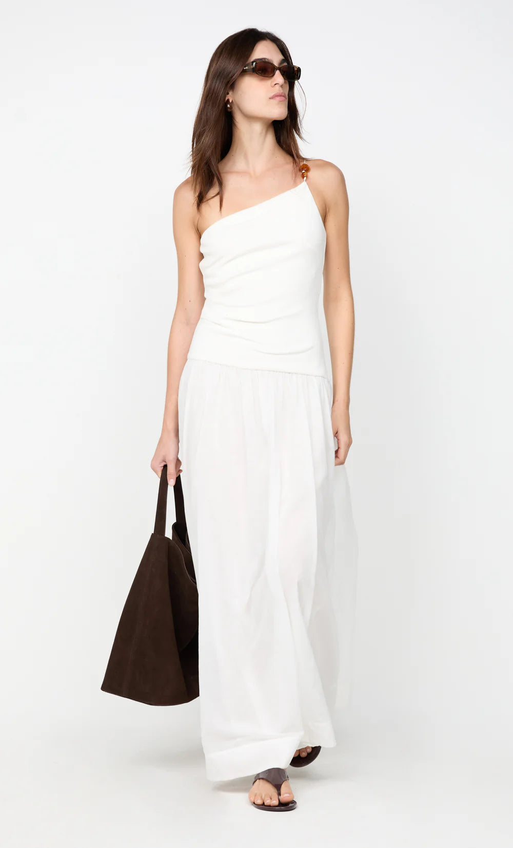 Sabrine Asym Maxi Dress - Ivory