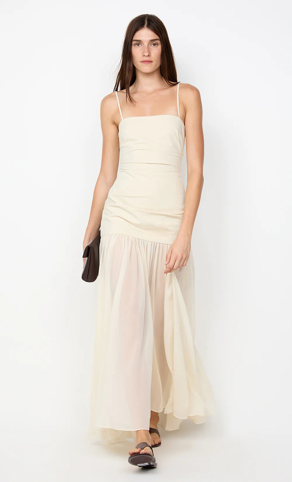 Reid Drop Waist Maxi Dress - Vanilla