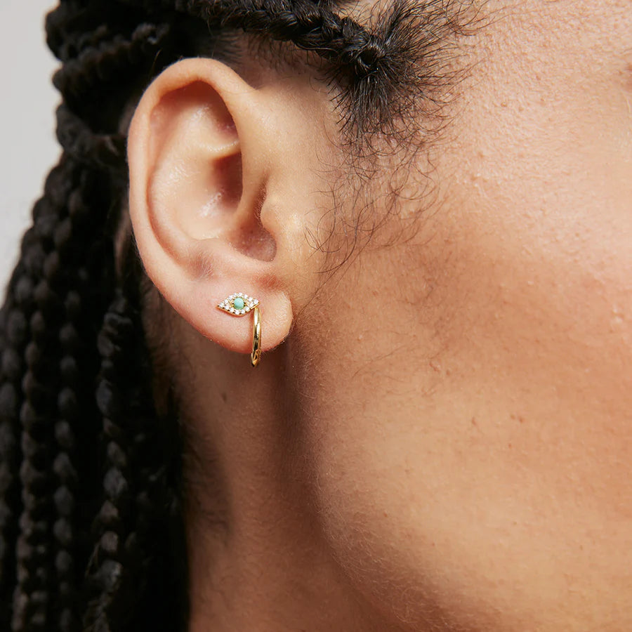 Hermione Studs - Sterling Silver + Gold