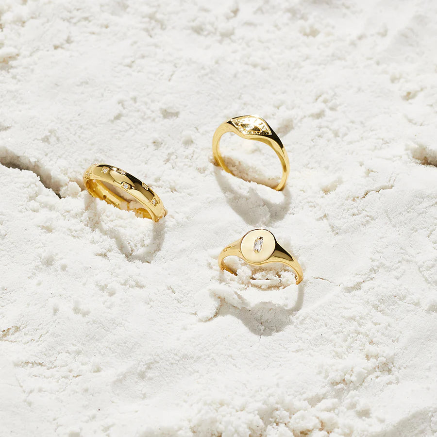 Holly Ring - Sterling Silver + Gold