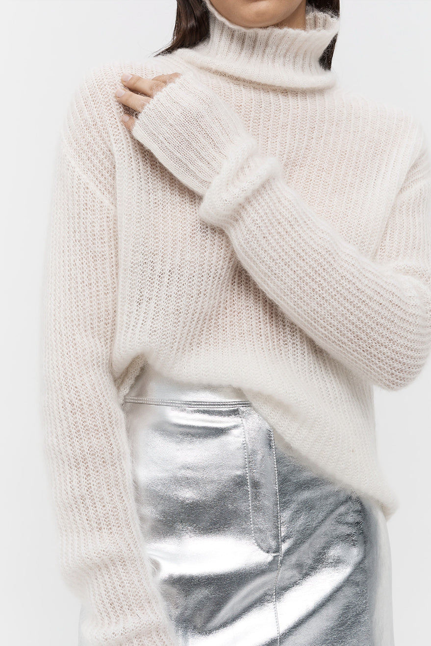 Ida Mohair Wool Knit - White