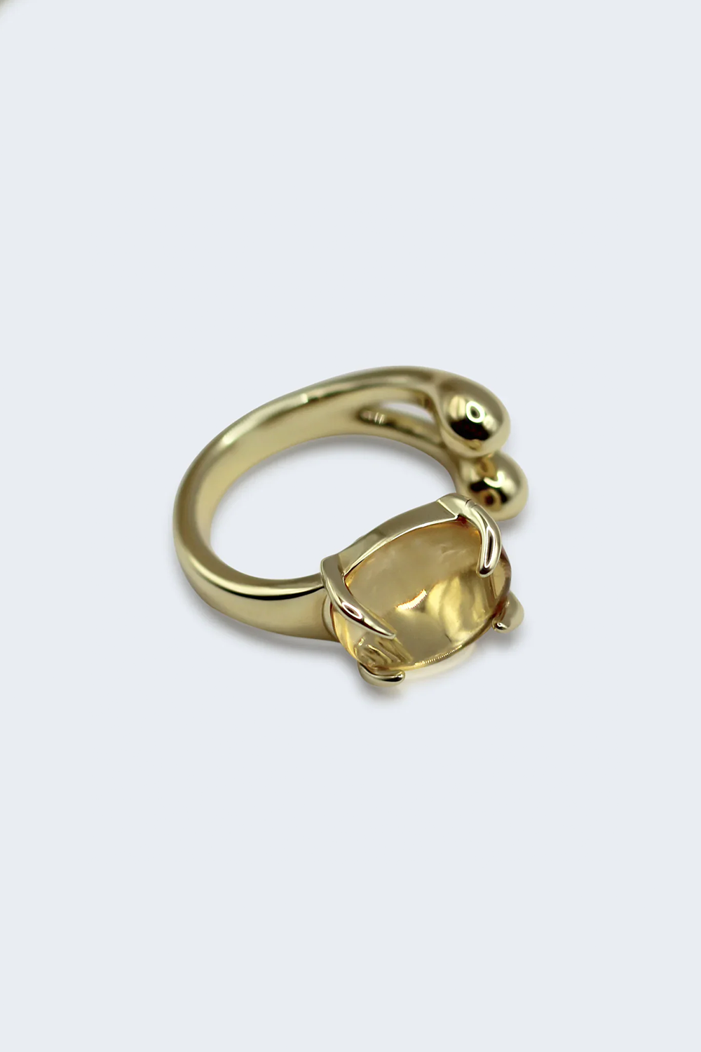 Accord Gemstone Ring - CZ Citrine + Gold
