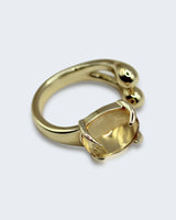 Accord Gemstone Ring - CZ Citrine + Gold