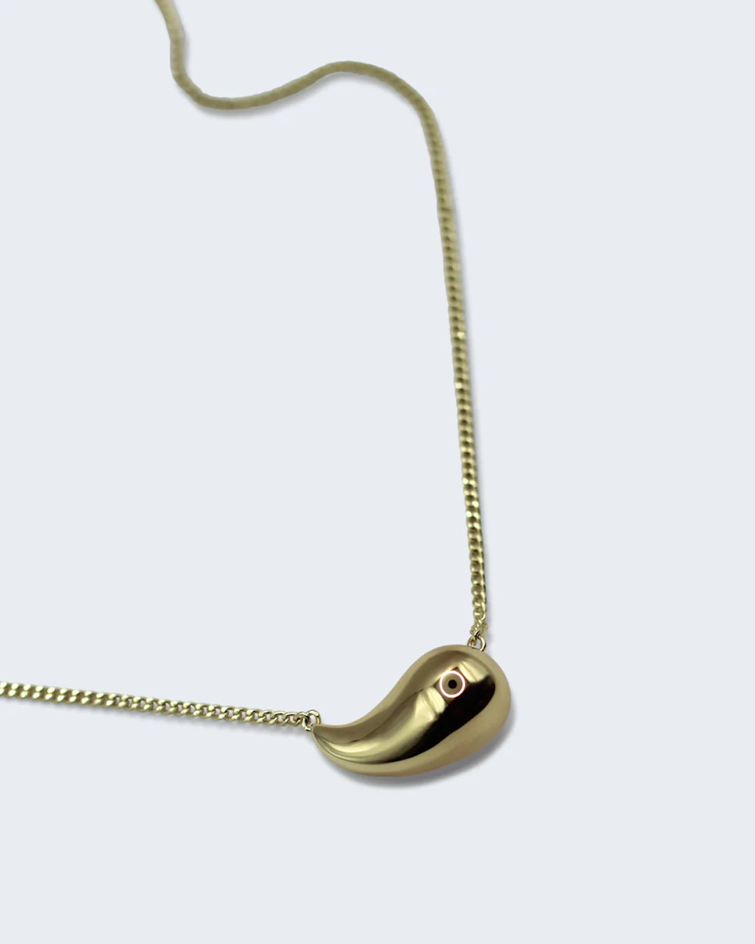 Raindrop Necklace - Brass +18k Gold