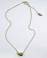 Raindrop Necklace - Brass +18k Gold