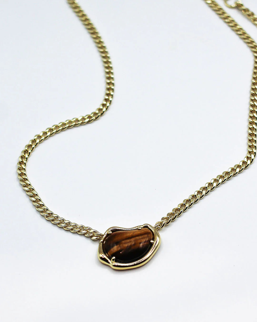 Bean Chain Gemstone Choker